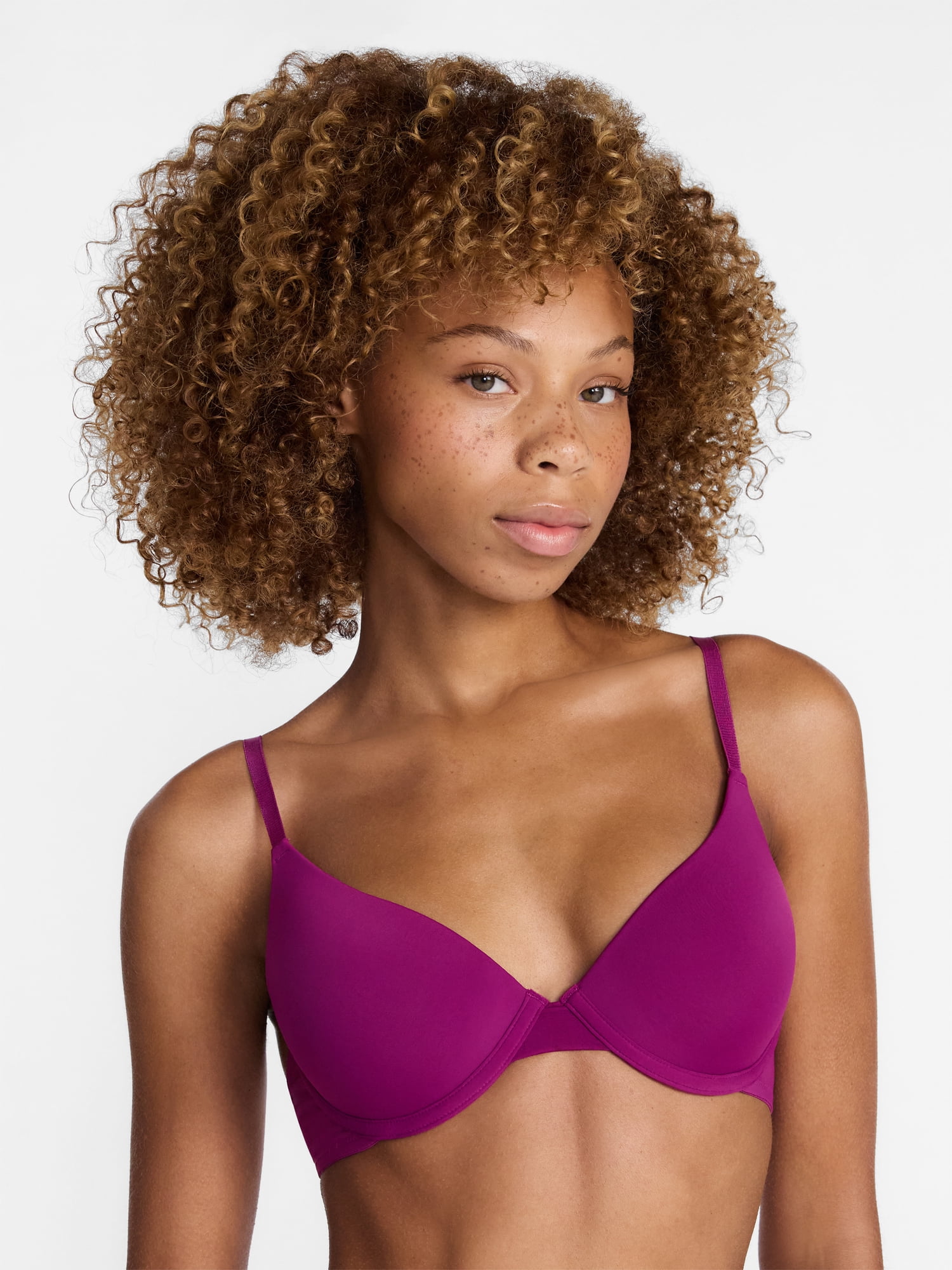 No Boundaries Lightly Lined Underwire T-Shirt Bra, Women's 34A to 40DDD