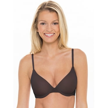 No Boundaries Women's Lightly Lined Underwire T-Shirt Bra, Sizes 34A to 40DDD