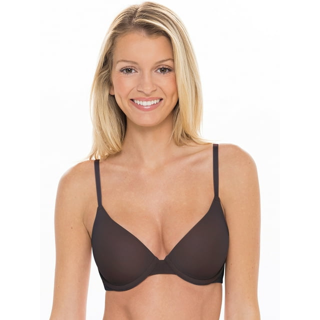 No Boundaries Women's Lightly Lined Underwire T-Shirt Bra, Sizes 34A to 40DDD