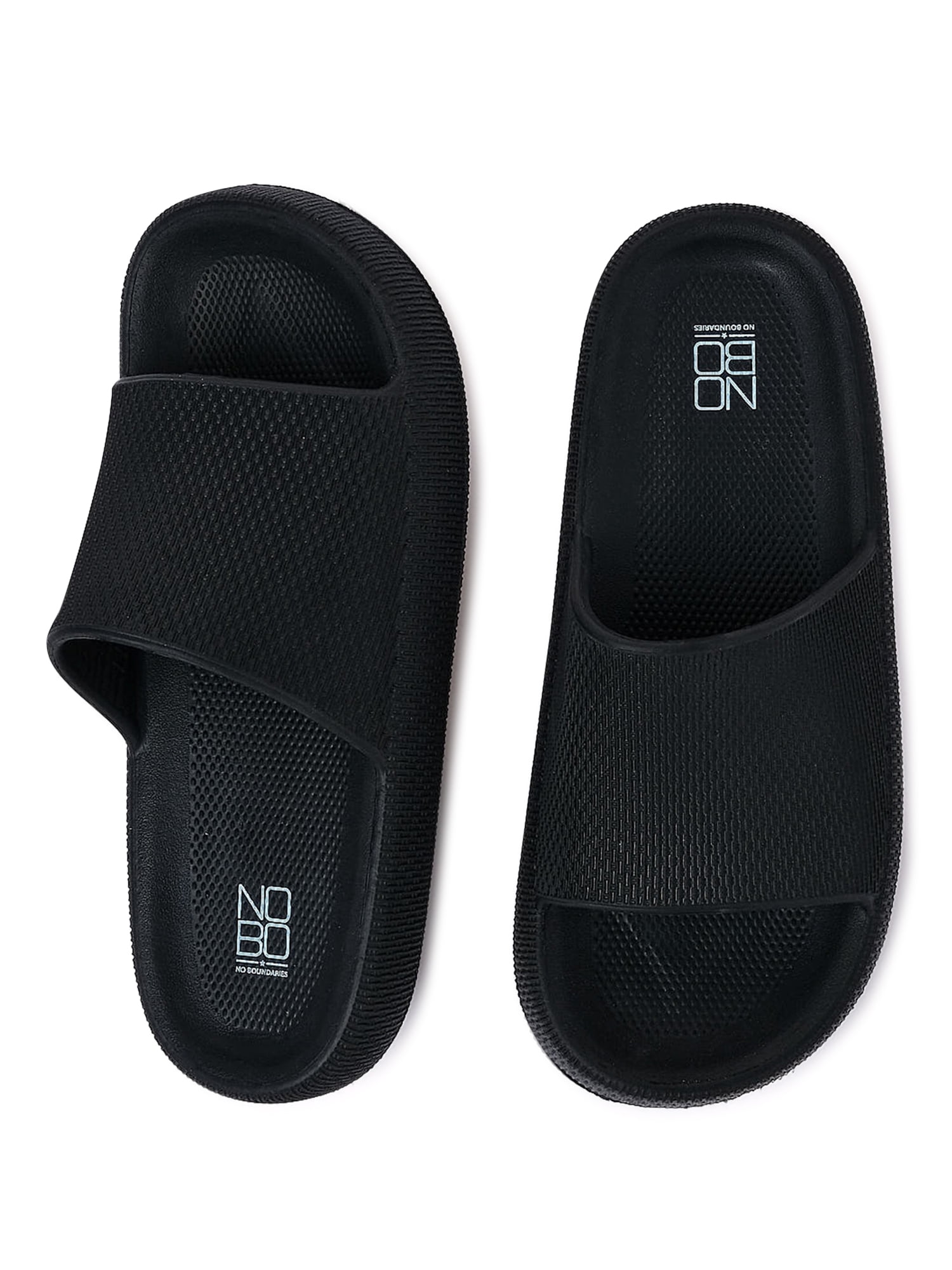 No Boundaries Women√¢¬Ä¬ôs Lightweight Quick Dry Slip On Sandal, Black, 6