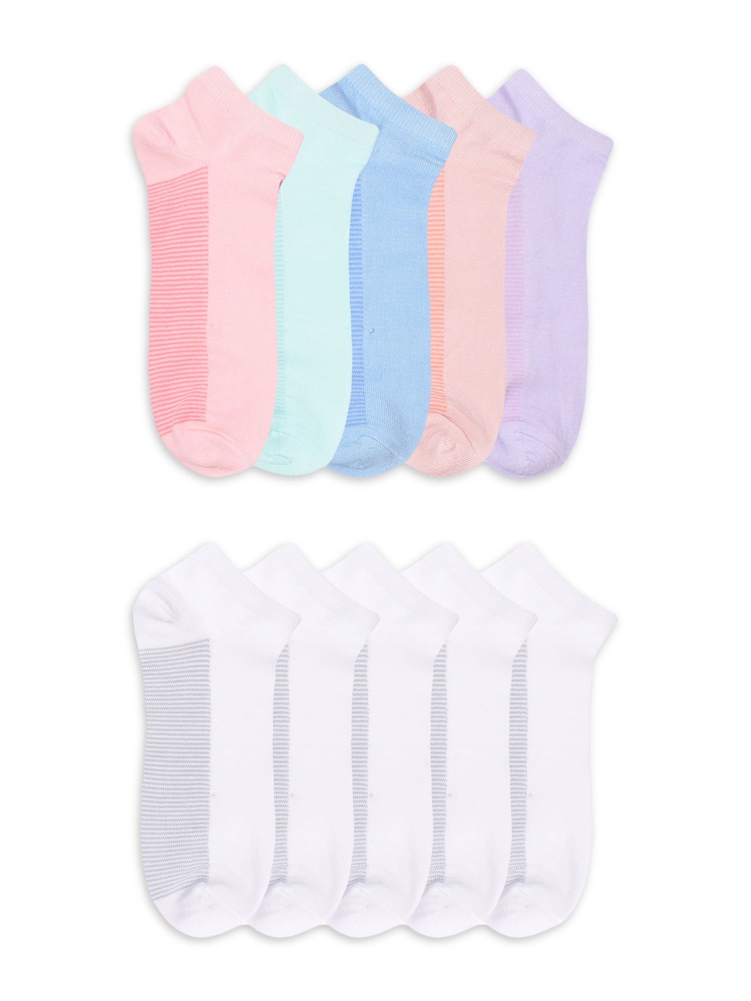 No Boundaries Women's Low-Cut Socks, 10-Pack, Sizes 4-10