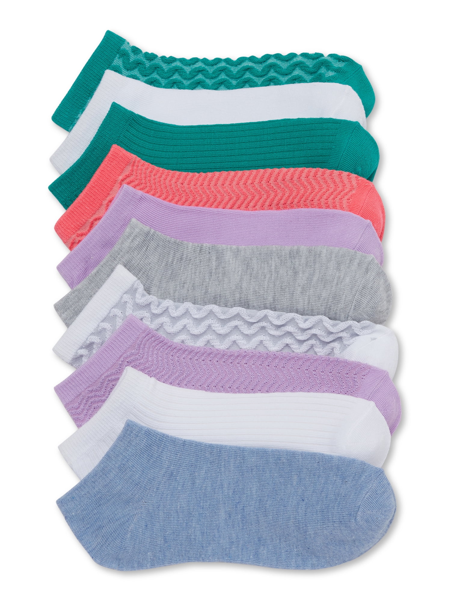 No Boundaries Women's LowCut Socks, 10Pack, Sizes 410