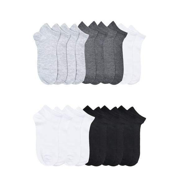 No Boundaries Womens Low-Cut Socks, 10-Pack, Sock Sizes 4-10