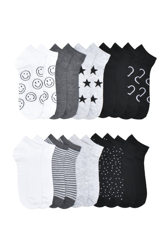 Womens Low-Cut Socks, 10-Pack, Sock Sizes 4-10