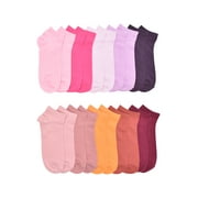 No Boundaries Women's Low-Cut Socks, 10-Pack, Sock Sizes 4-10