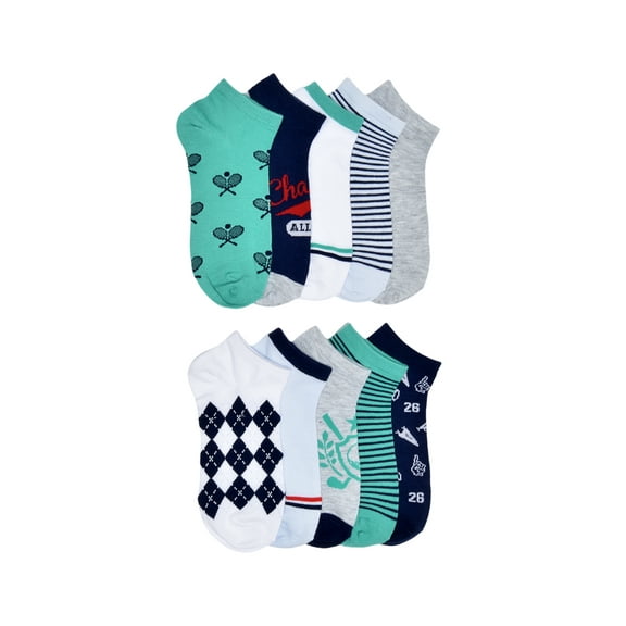 No Boundaries Womens Low-Cut Socks, 10-Pack, Sock Sizes 4-10