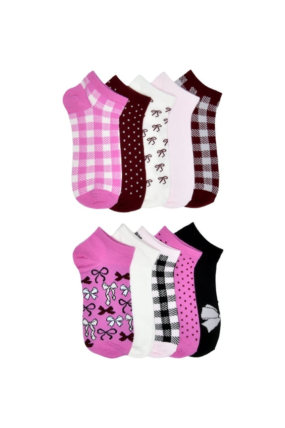 Womens Low-Cut Socks, 10-Pack, Sock Sizes 4-10