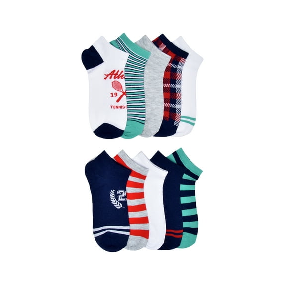 No Boundaries Womens Low-Cut Socks, 10-Pack, Sock Sizes 4-10