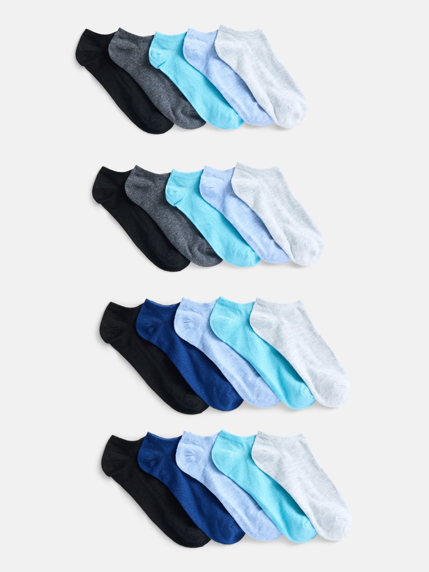 No Boundaries Low Cut Socks, 20-Pack, Women's