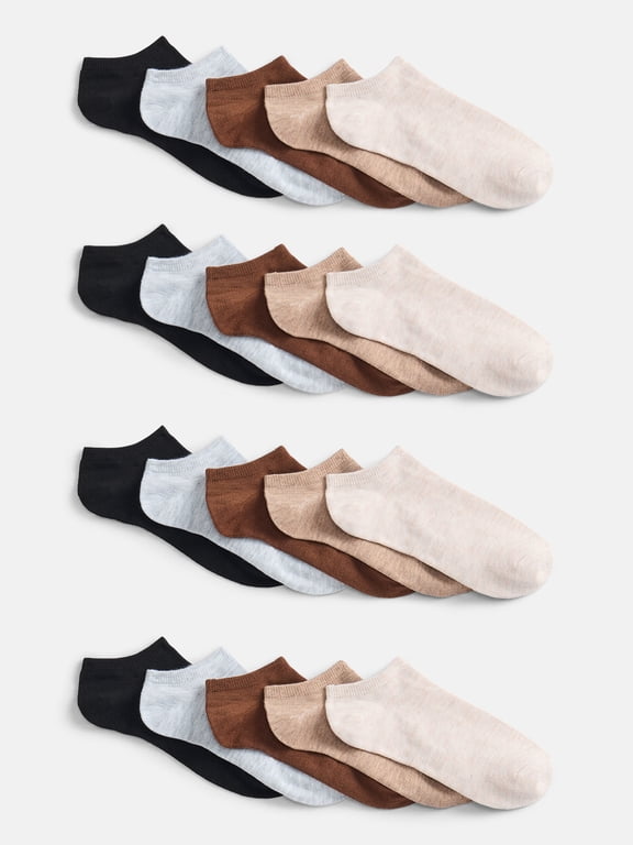 Low Cut Socks, 20-Pack, Women's