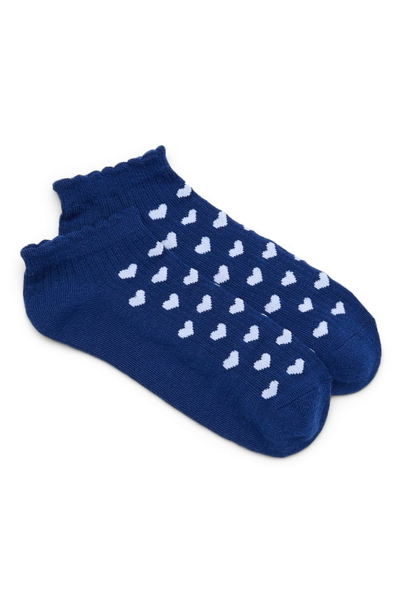 Women's Low Cut Socks with Scallop Welt, 1 Pack, Size 4-10
