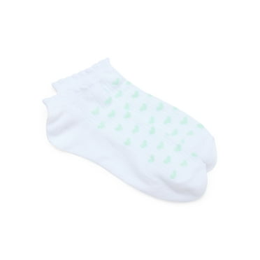 No Boundaries Women's Low Cut Socks with Scallop Welt, 1 Pack, Size 4-10