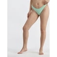 thumbnail image 1 of No Boundaries Women's Low Waist High Leg Cinching Bikini Bottoms, Sizes XXS-XXL, 1 of 6