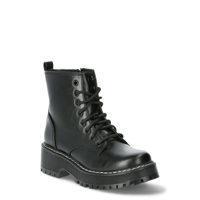 No Boundaries Women s Combat Boots Wide Width Available Walmart