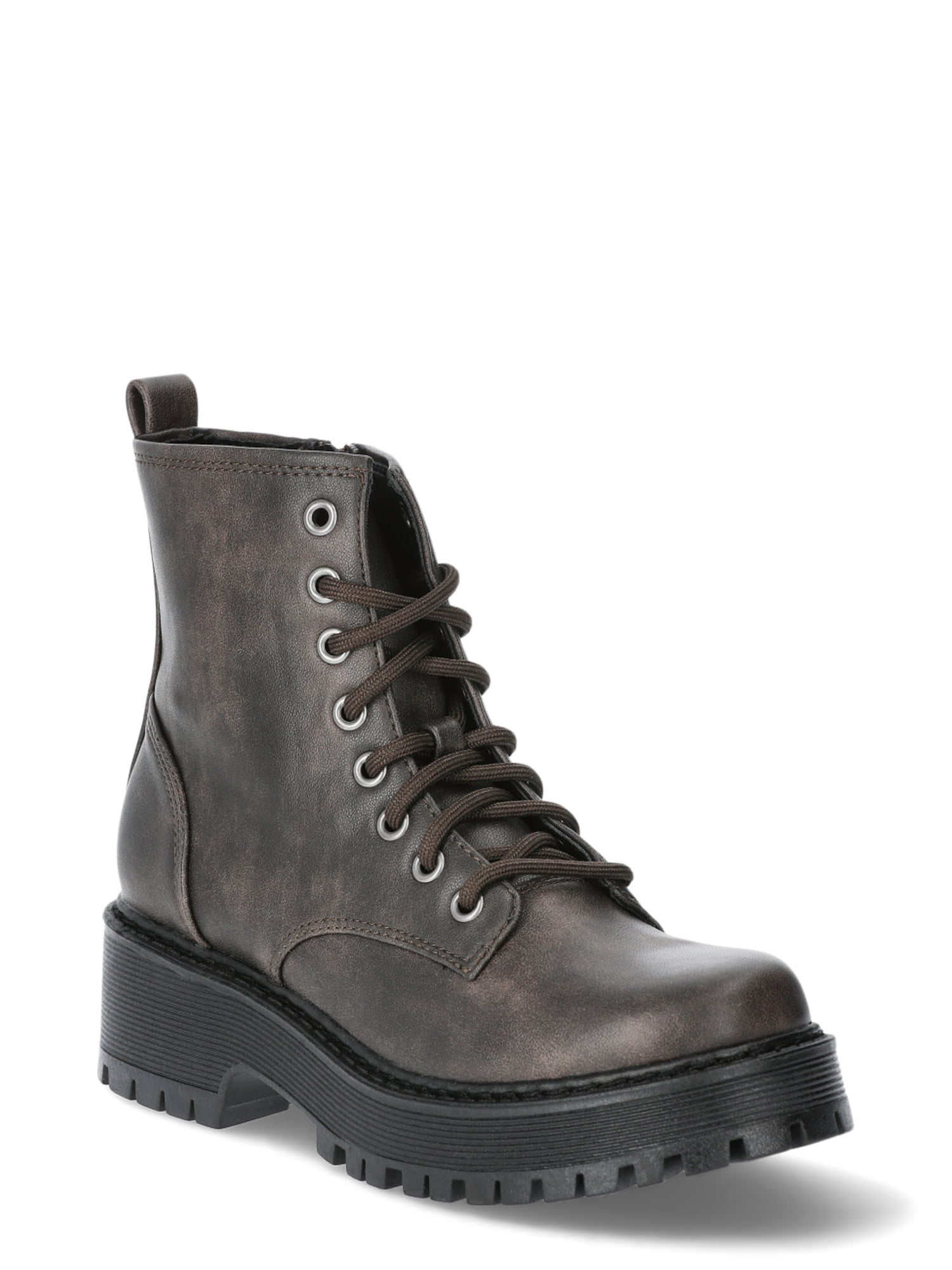 Vegan Leather deals Art Deco Combat Boots