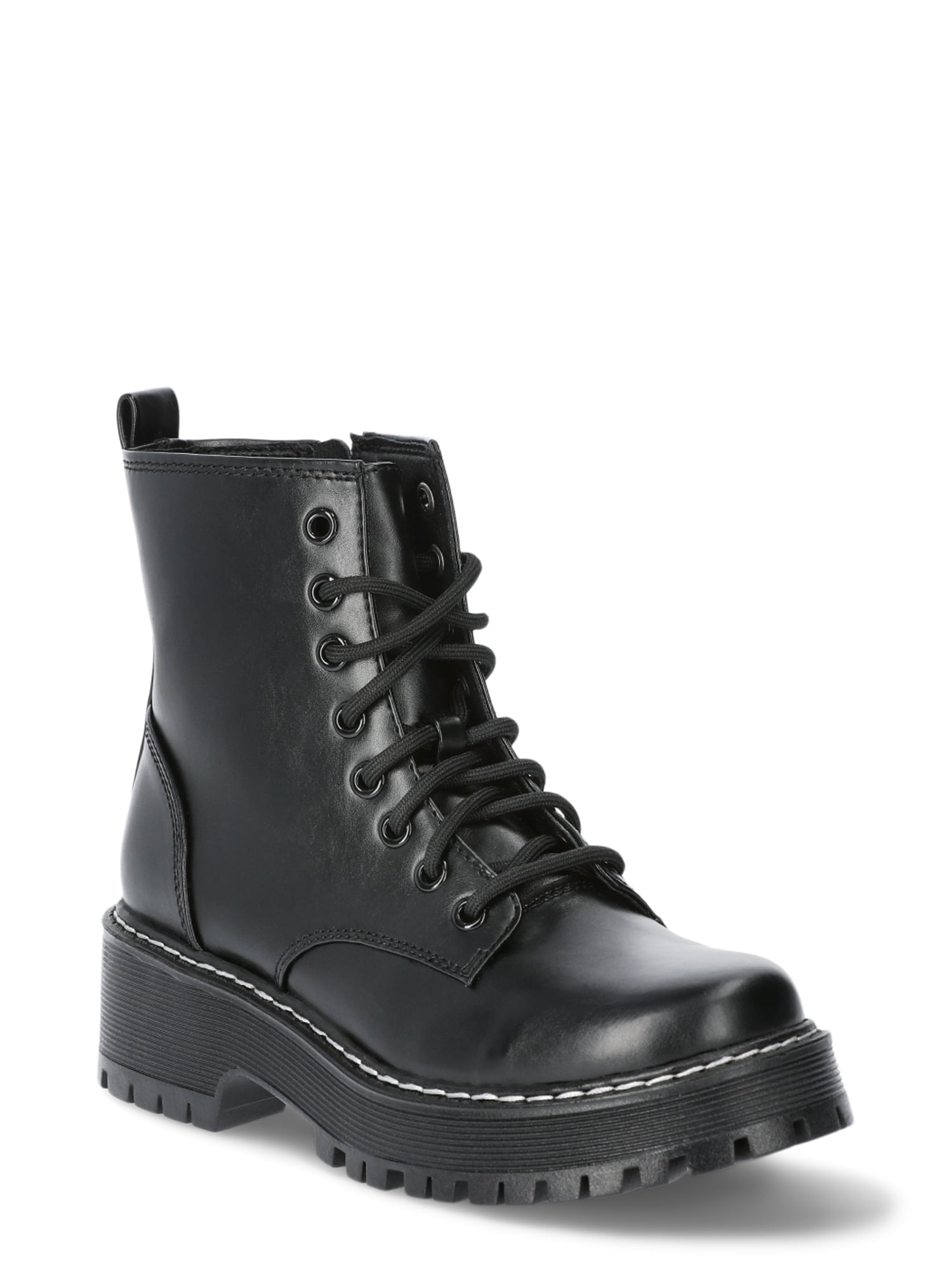 No Boundaries Women s Combat Boots Wide Width Available Walmart
