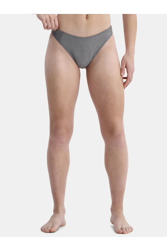 Women's Lurex Thread Bikini Bottoms, Sizes XXS - XXL