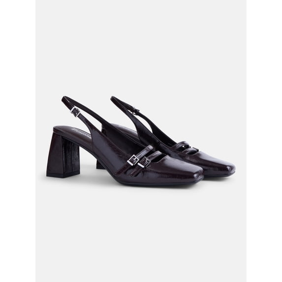No Boundaries Women's Mary Jane Slingback Heels
