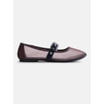 thumbnail image 1 of No Boundaries Women’s Mesh Mary Jane Flats, 1 of 5