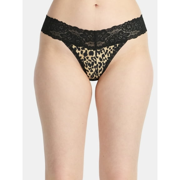 No Boundaries Micro Lace Thong Panties, Women's