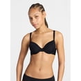 thumbnail image 1 of No Boundaries Micro Lightly Lined Demi T-Shirt Bra, Women's 32B-40DD, 1 of 6