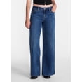 thumbnail image 1 of No Boundaries Mid Rise Baggy Jeans, 29", 31", 33" Inseams, Women's Sizes 00-24W, 1 of 5