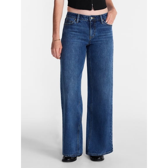 No Boundaries Mid Rise Baggy Jeans, 29", 31", 33" Inseams, Women's Sizes 00-24W