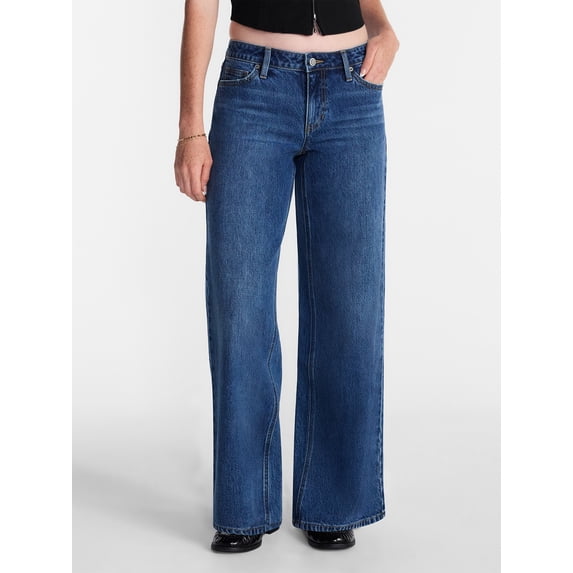 No Boundaries Mid Rise Baggy Jeans, 29", 31", 33" Inseams, Women's Sizes 00-24W