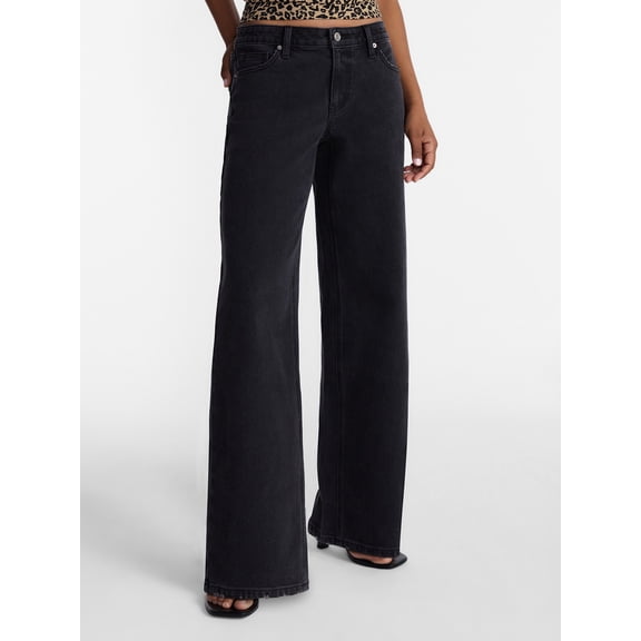 No Boundaries Mid Rise Baggy Jeans, 29", 31", 33" Inseams, Women's Sizes 00-24W