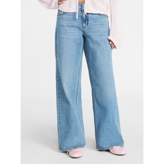 No Boundaries Mid Rise Baggy Jeans, 29", 31", 33" Inseams, Women's Sizes 00-24W
