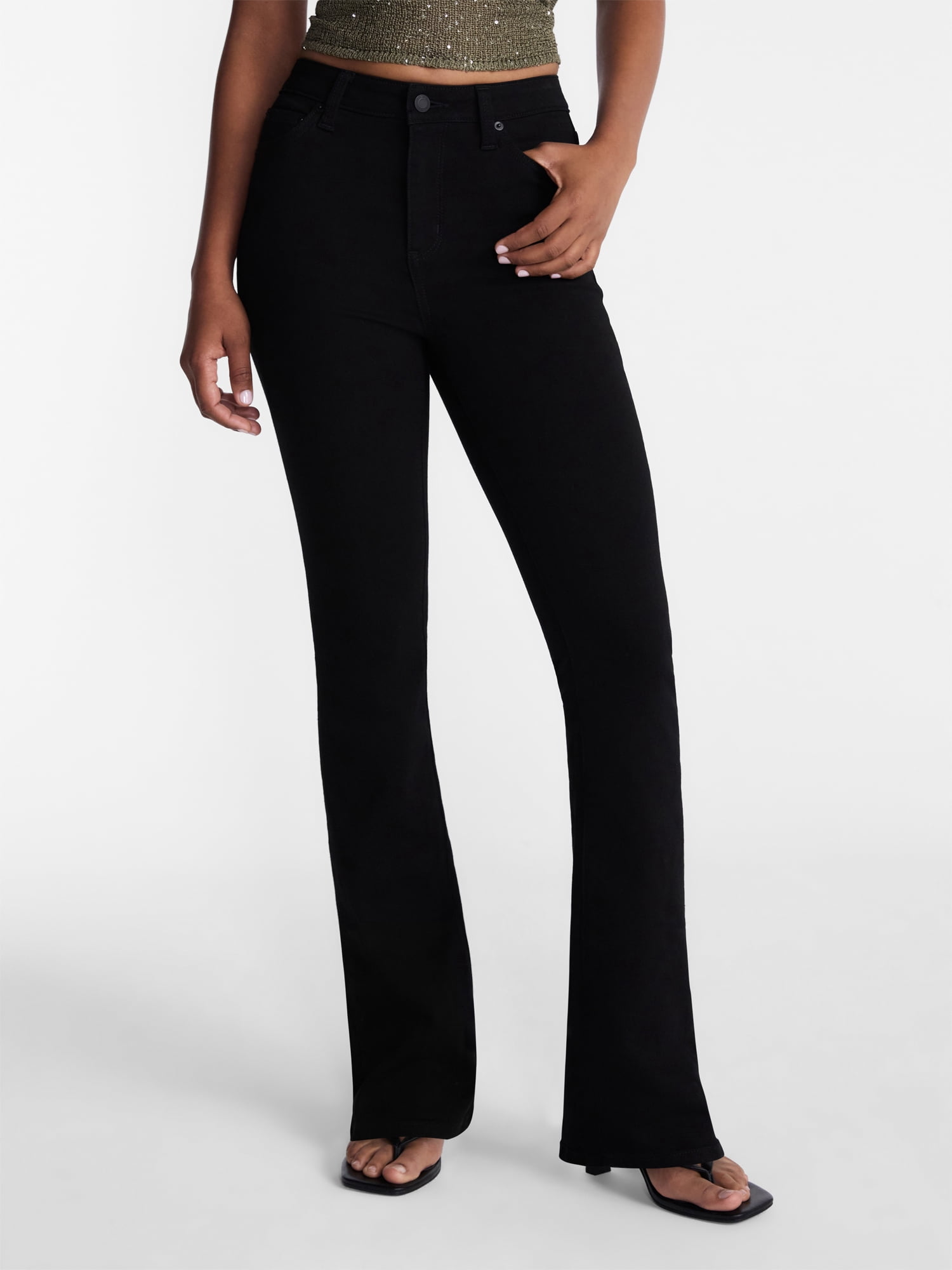 No Boundaries Women's Mid Rise Bootcut Jean, 32" Inseam, Sizes 00-20