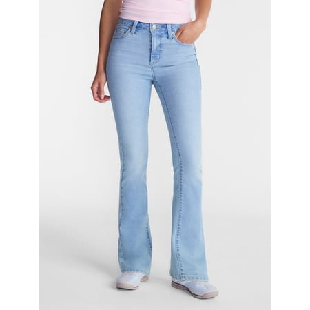 No Boundaries Mid Rise Bootcut Jeans, 32" Inseam, Women’s and Women's Plus 00-24W