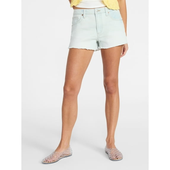 No Boundaries Mid-Rise Denim Shorts, 3" Inseam, Women's 00-20