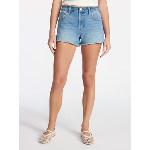 Women's Mid-Rise Denim Shorts, 3 in Inseam, Sizes 00-20
