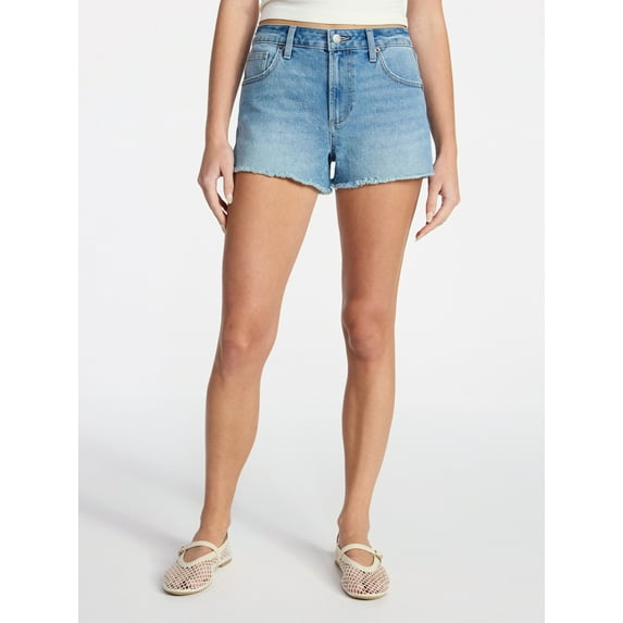 No Boundaries Mid-Rise Denim Shorts, 3" Inseam, Women's 00-20