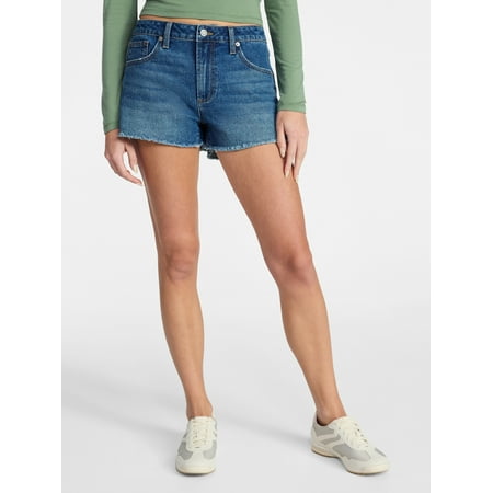 No Boundaries Mid-Rise Denim Shorts, 3" Inseam, Women's 00-20