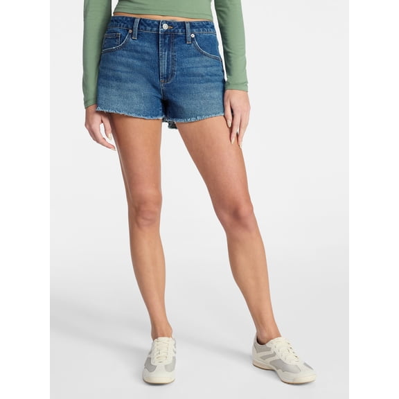 No Boundaries Mid-Rise Denim Shorts, 3" Inseam, Women's 00-20