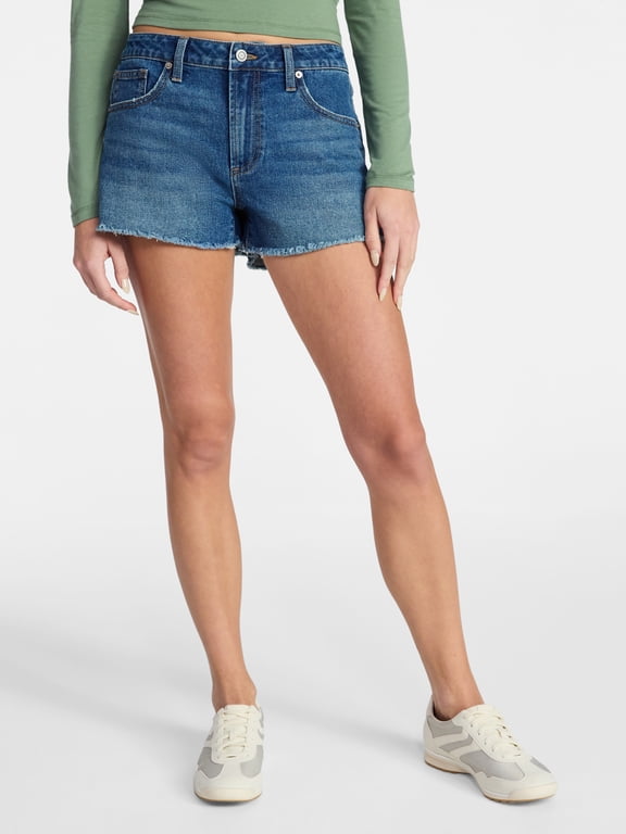 Women's Mid-Rise Denim Shorts, 3 in Inseam, Sizes 00-20