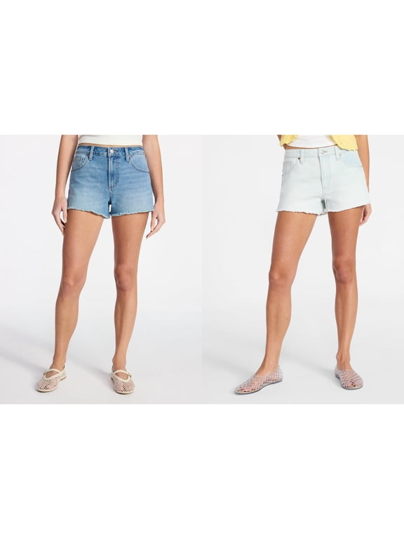 Women's Mid-Rise Denim Shorts, 3 in Inseam, Sizes 00-20