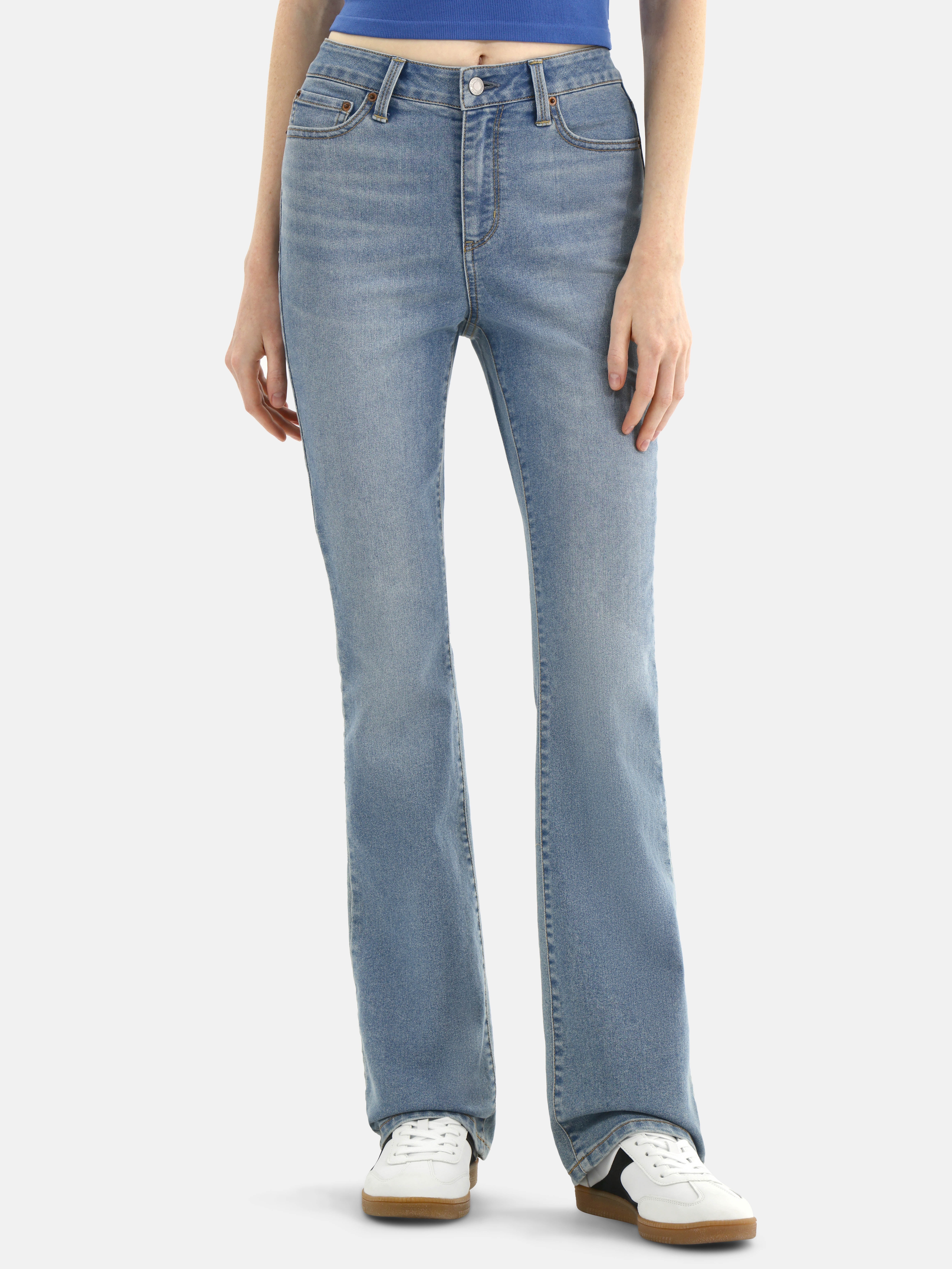 No Boundaries Stretch Denim Bootcut Jeans, 2-Pack, 32" Inseam, Women's Sizes 00-20