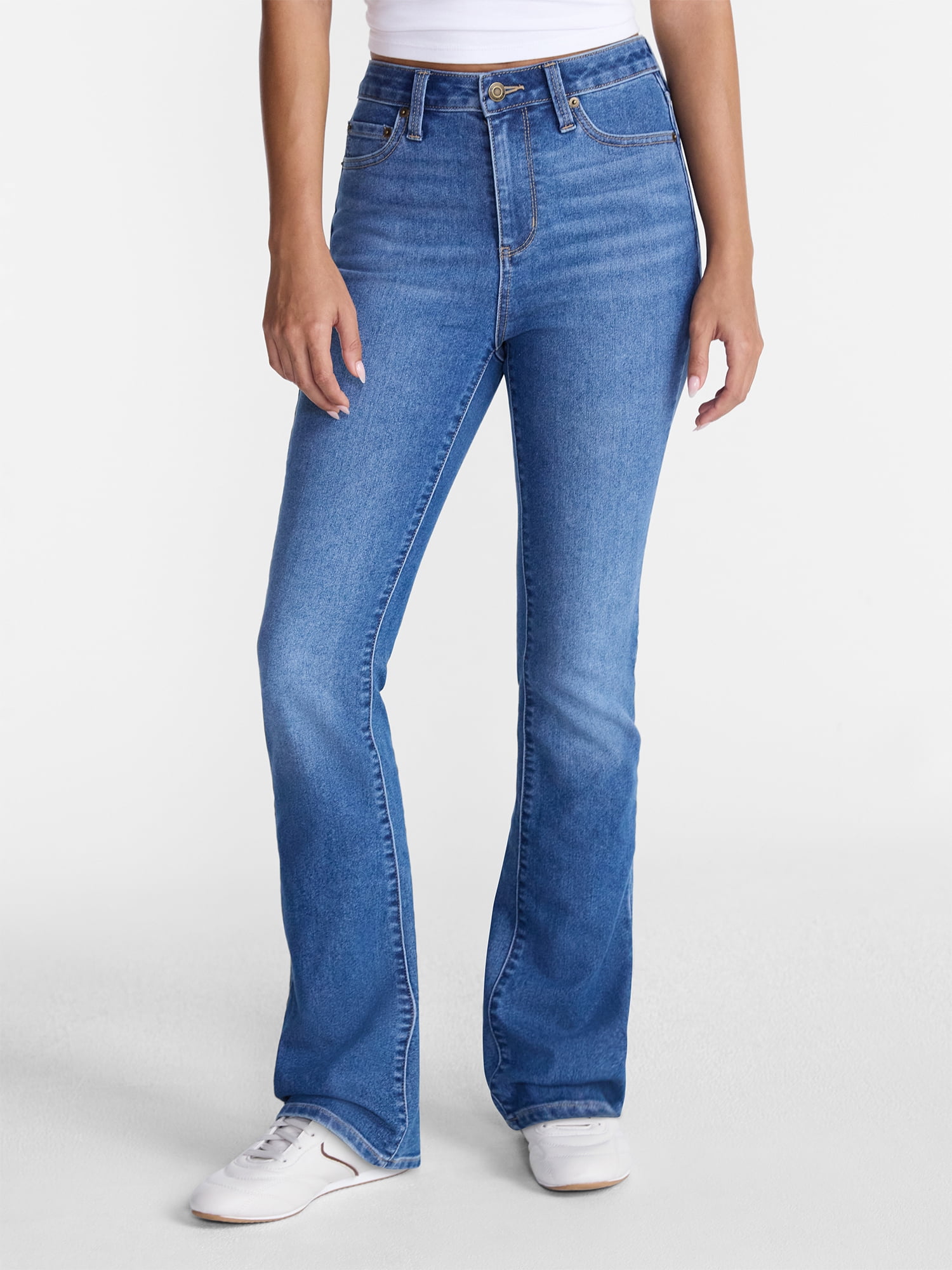 No Boundaries Stretch Denim Bootcut Jeans, 32" Inseam, Women's and Plus Sizes 00-28W