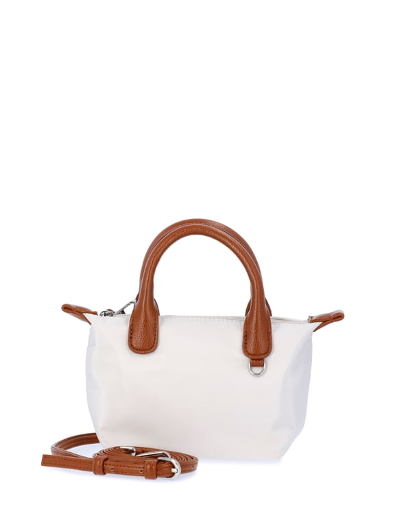Women's Mini Tote Crossbody Bag, Cream