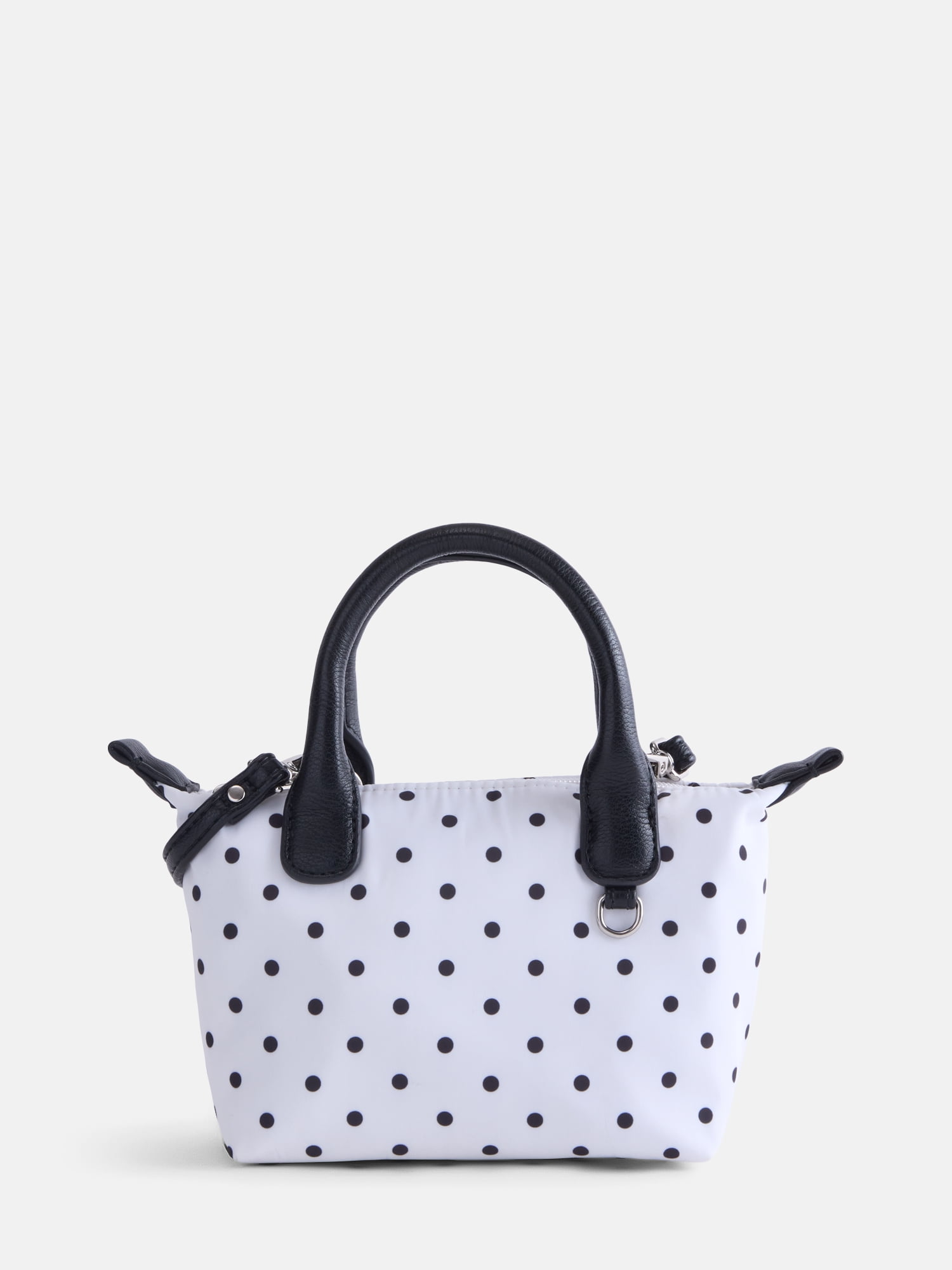 No Boundaries Women's Mini Tote Crossbody Bag, Polka Dot