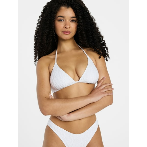 No Boundaries Missy Daisy Triangle Bikini Top, Women's XXS-XXL