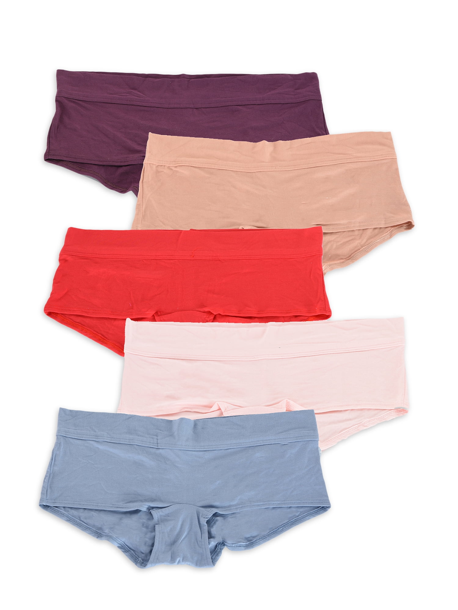 No Boundaries Women's Modal Boyshort Panties, 5-Pack - Walmart.com