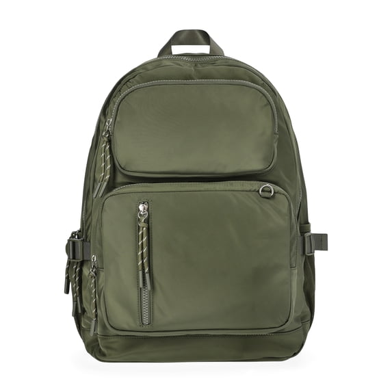 No Boundaries Women's 17.5" Multi Pocket Backpack, Olive