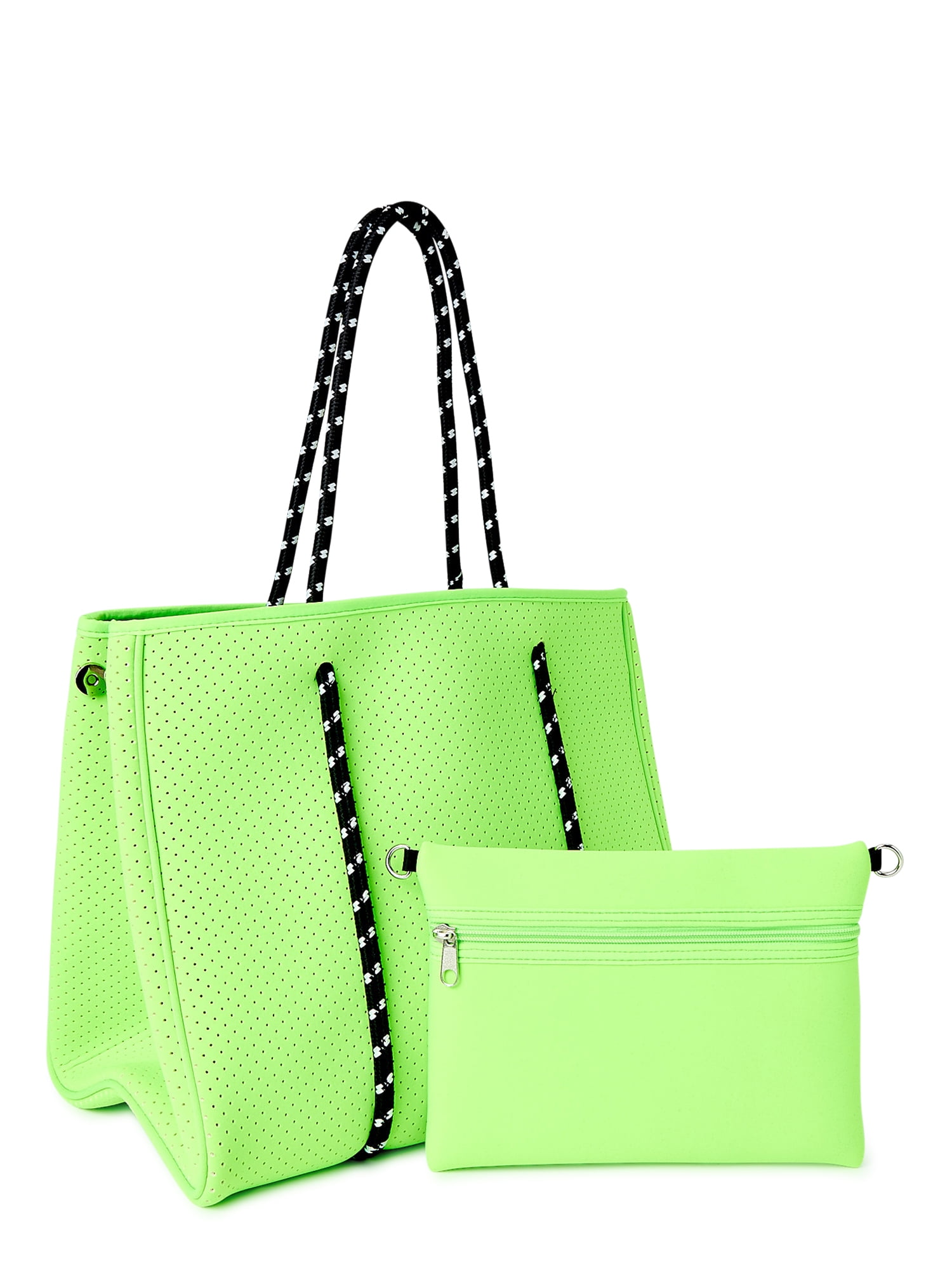 No Boundaries Women’s Neoprene Beach Tote Bag, Mint Sizzle