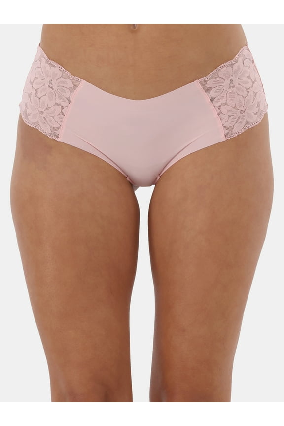 Women's No Show Cheeky with Lace Panty, Sizes XS to XXXL