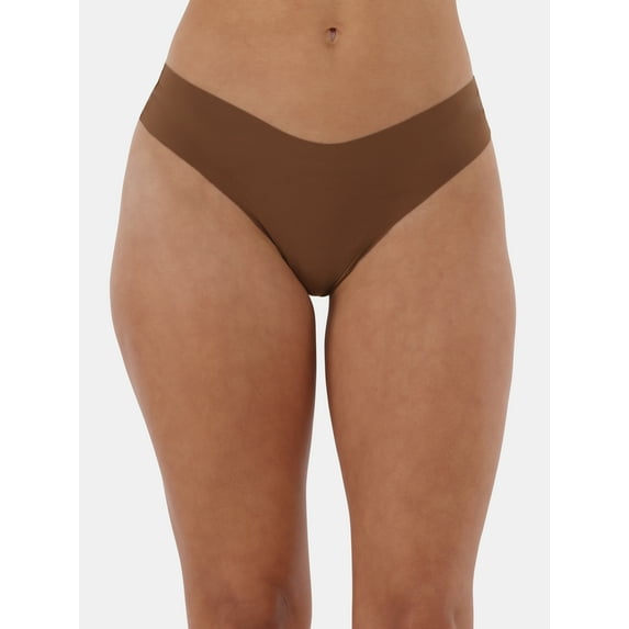 No Boundaries Women's No Show Thong Panty, Sizes XS to XXXL