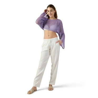 No Boundaries Women's Open Knit Shrug Top